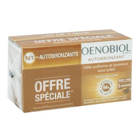 Oenobiol Autobronzant 2 Boites De 30 Capsules Pharmacie Bastille