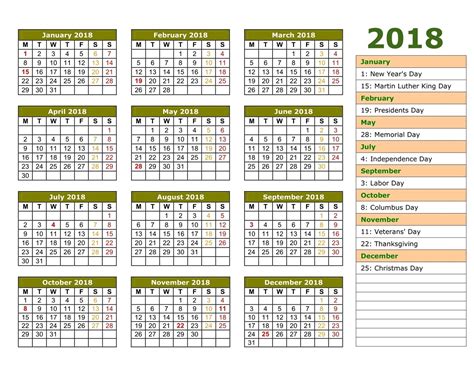 yearly calendars  holidays activity shelter