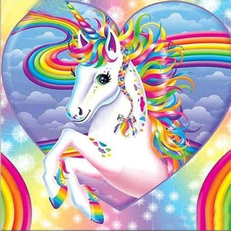 Us Seller Unicorn And Rainbow Heart Diamond Painting Etsy Animal