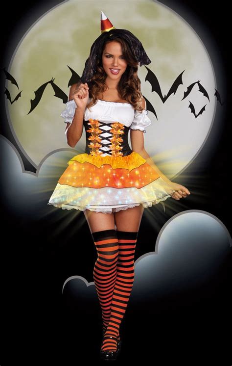 Sexy Candy Corn Cutie Light Up Witch Costume Mr Costumes Candy Corn Candy Costumes Food