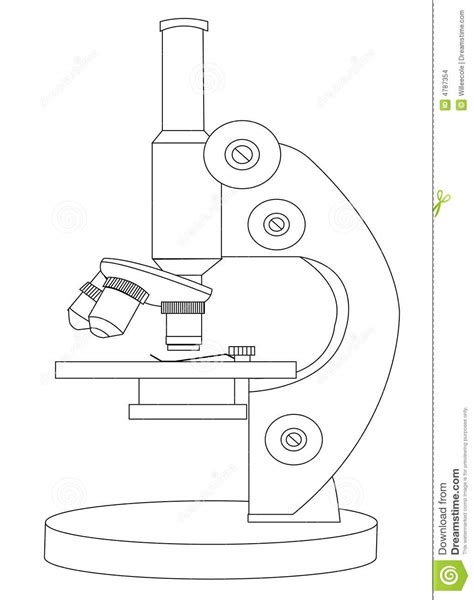 Sistema mecánico del microscopio y sus partes. Microscopio ilustración del vector. Ilustración de equipo ...