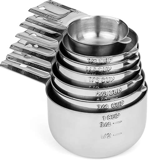 Hudson Essentials Stainless Steel Measuring Cups Set 7 Piece