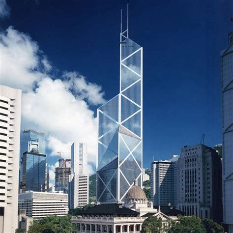 香港中银大厦（bank Of China Tower） 贝聿铭（im Pei） 建筑设计案例 树状模式