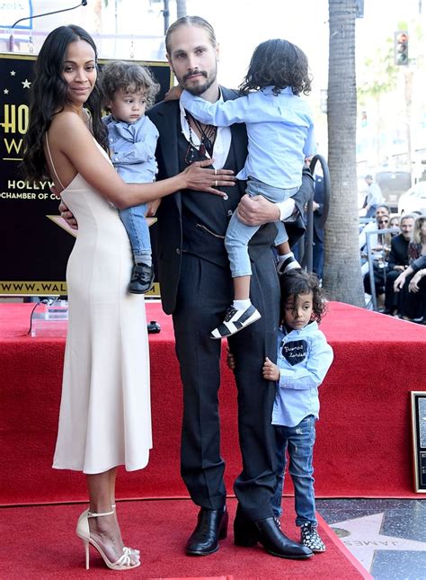 Zoe Saldana And Sons At Hollywood Walk Of Fame Ceremony 2018 Popsugar