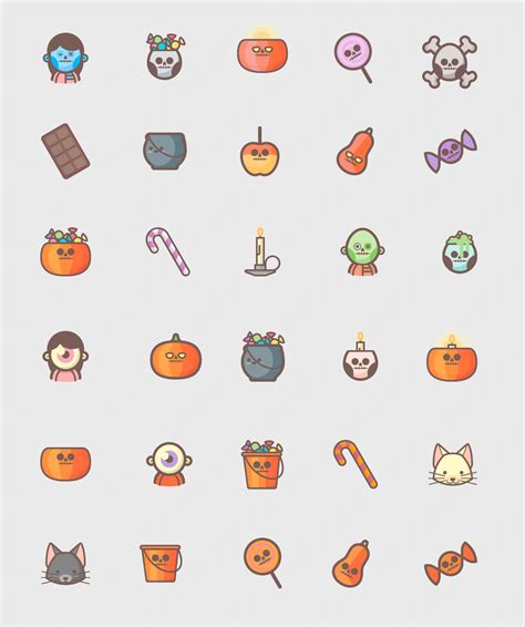 Cute Icons For Halloween On Behance