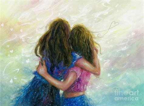 Big Sister Hug Painting By Vickie Wade Pixels Merch