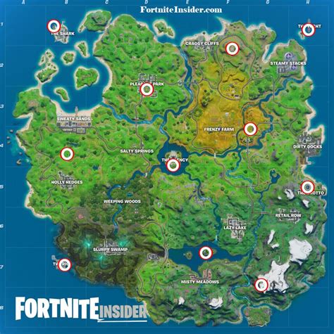 Fortnite Helicopter Locations Map All Choppa Helicopters