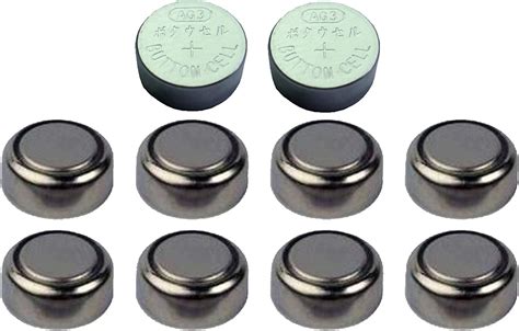 10 X 155v Button Coin Cell Watch Battery Batteries Ag3 Uk