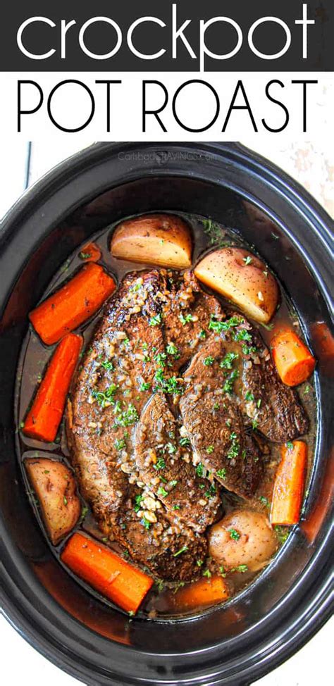 Reduce the oven temperature to 275 degrees f and continue cooking covered for another 2 hours. BEST Crockpot roast (tips tricks, make ahead and freezer ...