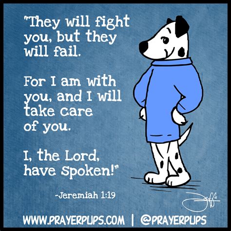 Jeremiah 119 I Am With You Christian Cartoons From Prayer Pups