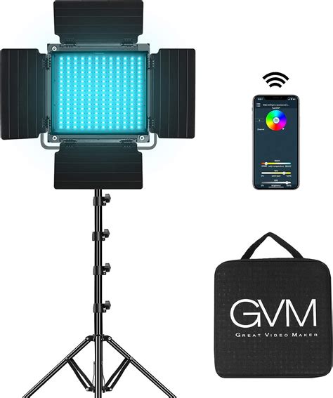 Gvm Rgb Led Video Light800d Studio Light With App Control Lighting Kit