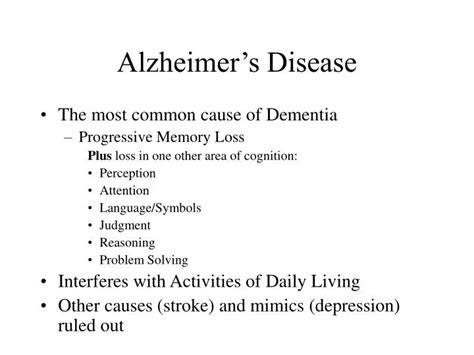 Ppt Alzheimers Disease Powerpoint Presentation Free Download Id