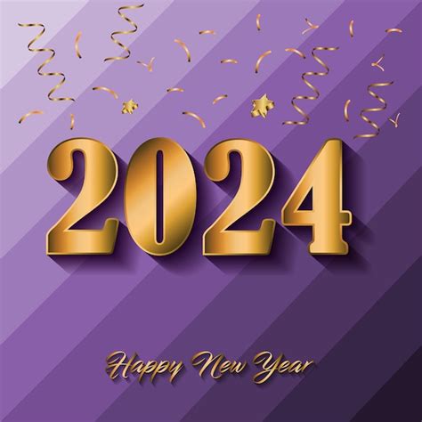 Premium Vector 2024 Happy New Year Background