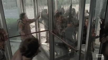 Walking Dead Door Revolving Zombie Gifs Noah