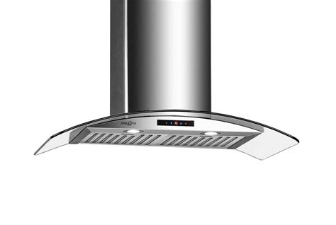 Kobe stainless steel canopy pro style hood range hood ch9130sqbra1020dc. Buy Ancona GCP436 Wall-Mounted Glass Canopy Style ...