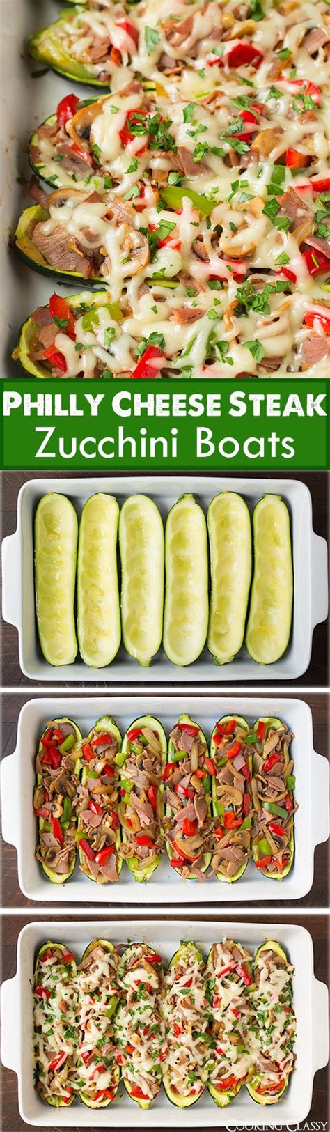 I've found my cooking mentor oh my goodness excellent excellent exellencia unbelievable easy peasy lemon. Philly Cheese Steak Zucchini Boats - a delicious low carb ...