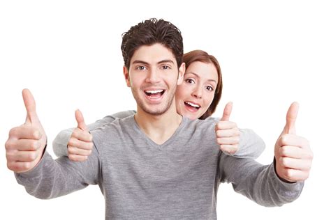 Couple Giving Thumbs Up