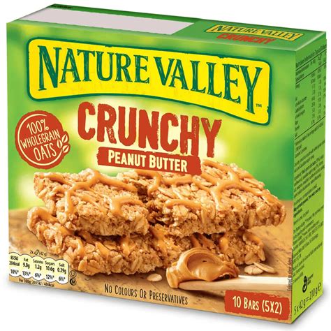 Barras de Cereais Crunchy Manteiga de Amendoim NATURE VALLEY Nutripédia