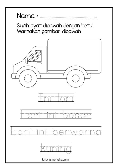 Lembaran Kerja Tema Kenderaan Darat Prasekolah Prasek Vrogue Co