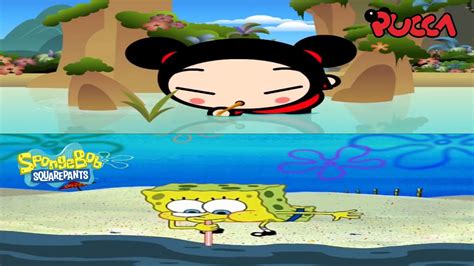 Spongebob And Pucca Drank An Entire Beach And Lake With A Straw Youtube