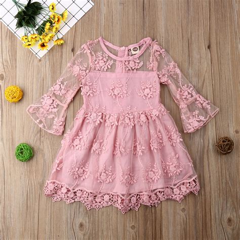 New Summer Kids Dresses Girls Dress For Baby Girls Lace Flower Dress