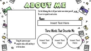 All About Me Google Slides Template By The Pink Bearded Teacher Tpt