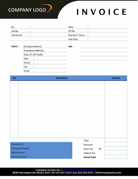 Free Photography Invoice Template Printable Templates