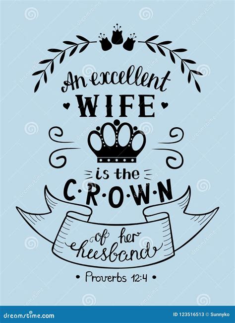 Hand Lettering With Biblical Background An Excelent Wife Is The Crown