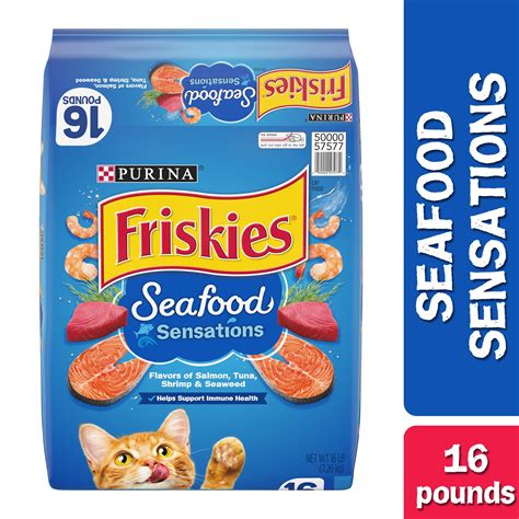 Friskies Dry Cat Food Seafood Sensations 16 Lb Bag