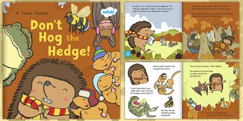 Dont Hog The Hedge Ebook Printable Kindergarten Hibernation Story