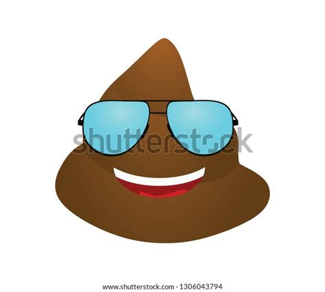 Poop Sunglasses Vector Illustration Stock Vector Royalty Free