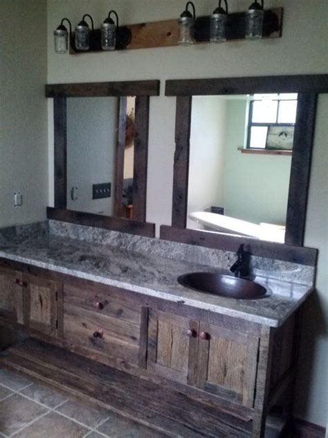 Custom mirrors are a beautiful asset to any wall, of course. YOUR Custom Made Rustic Barn Wood Double Vanity by ...