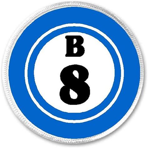 B 8 B8 Bingo Ball 3 Sew Iron On Patch Game Hobby Number Board