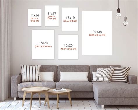Free 306 Wall Art Size Comparison Yellowimages Mockups