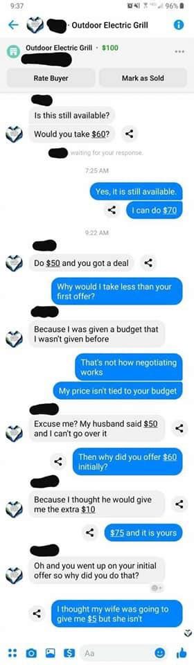 “i thought my wife was going to give me 5 but she didn t” r beggingchoosers