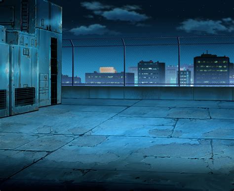 Anime Landscape Anime Rooftop Background