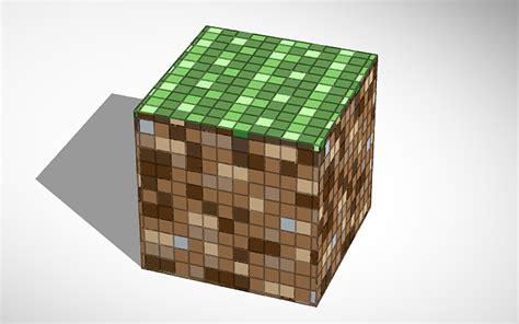 3d Design Minecraft Dirt Block Tinkercad