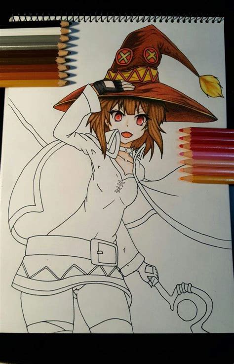 Megumin Drawing Anime Amino