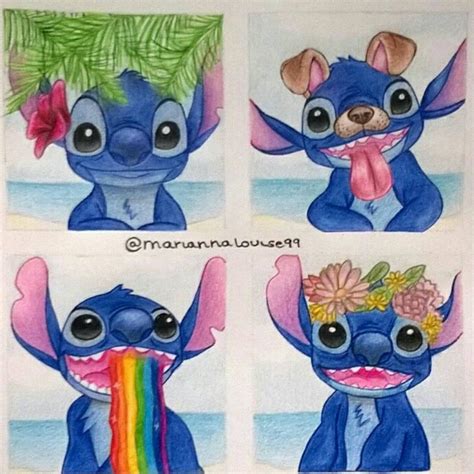 Great Drawing Of Stich In Snapchat Filter Disney