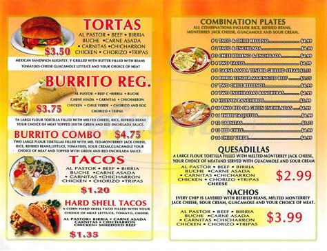 The rita's mexican food menu items have been provided by menuism users or third party data sources. Rosarito Mexican Food Menu - Pasadena - Dineries