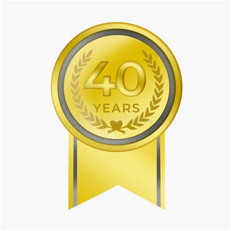 40 Years Anniversary Coin Gold Certification Congratulation Award With