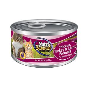 Cat food is food for consumption by cats. NutriSource Cat & Kitten Chicken, Turkey & Lamb Canned Cat ...