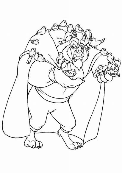 Beast Coloring Pages Beauty Standing Colouring Child