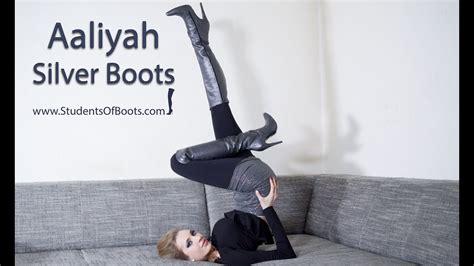 Aaliyah In Silver Highheel Boots Youtube