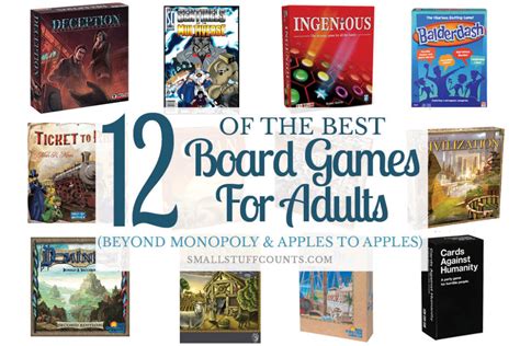 12 Of The Best Board Games For Adults Beyond Monopoly And Apples To Apples
