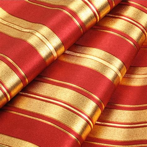 Modern Luxury Gold Red Striped Wallpaper 3d Embossed Gold Foil