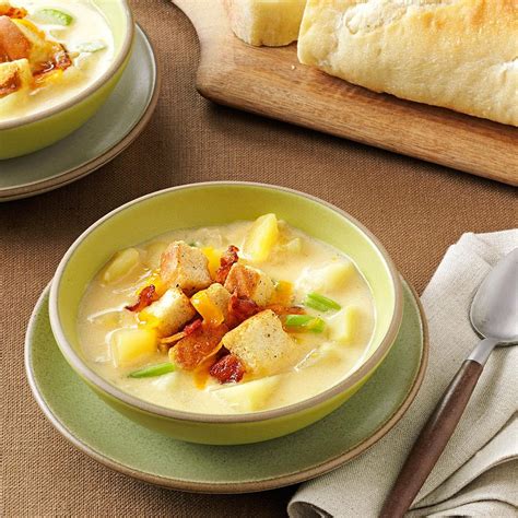 Cream Of Potato Cheddar Soup Recipe Taste Of Home