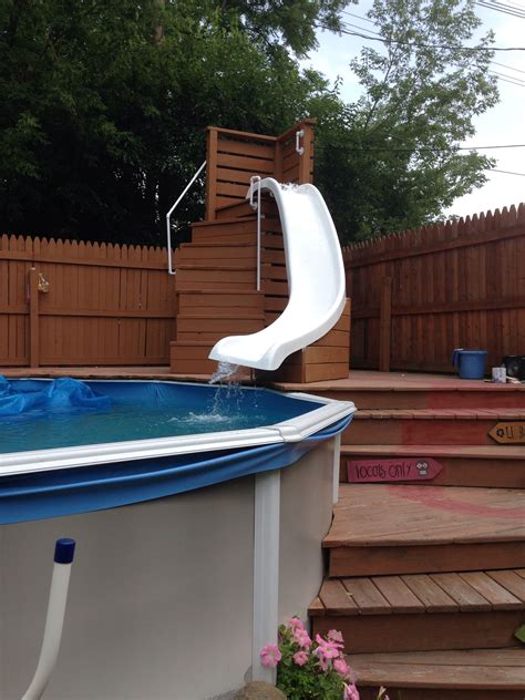 You're not going to have these done in a day. Pool Slide | Swimming pool slides, Diy swimming pool ...