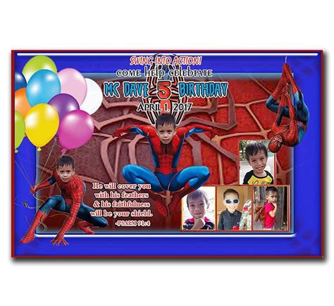 Spider Man Design Birthday Tarpaulin Design Tarpaulin Design