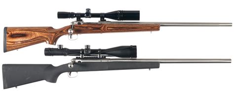 Two Savage Bolt Action Varmint Rifles With Scopes